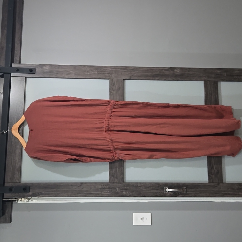 Eileen Fisher Russet Wide Leg Jumpsuit NWT Size 1X - Picture 7 of 7